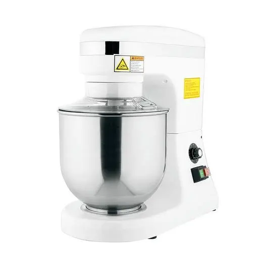 7-QT White Countertop Planetary Mixer with Guard – 110V, 270W -SEE VIDEO