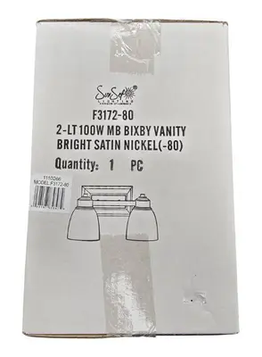 SunSet Lighting |  (2)   2-Lt 100W Mb Bixby Vanity **NEW