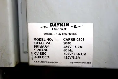 USED DAYKIN ELECTRIC CVFSB-0505