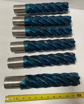 Hanita 6 Flutes M42 HSS 2" End Mill Freshly Sharpened 2 x 2 x 8 x 11-3/4 Long