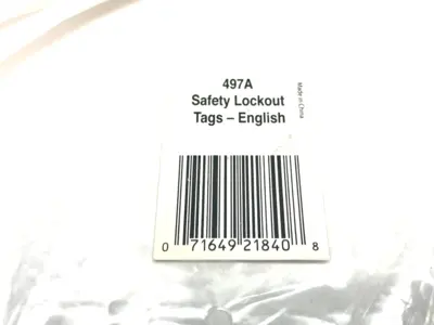 USED MASTER LOCK SAFETY LOCKOUT TAGS DO NOT OPERATE, ENGLISH, PACK OF 12
