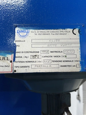 600L  Zenelli Trifoil Mixer Type CL150 41.5kw