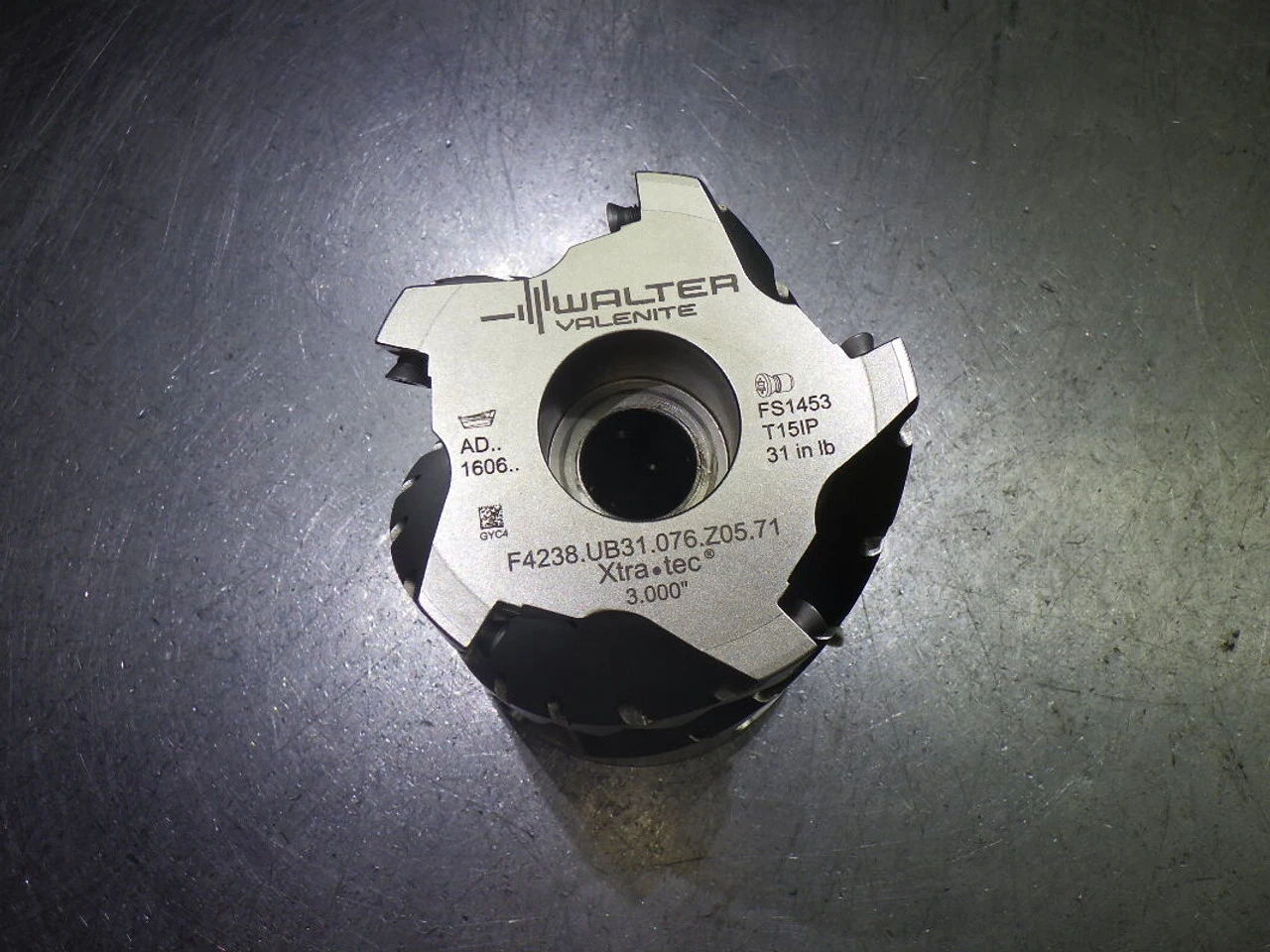 Walter 3" 5 Flute Coolant Thru Milling Cutter 1.25" Arbor F4238.UB31.076.Z05.71 (LOC2292)