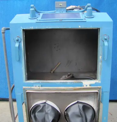 Process Systems Sand Blast Blasting Cabinet with Dust Bag Collector New Gloves