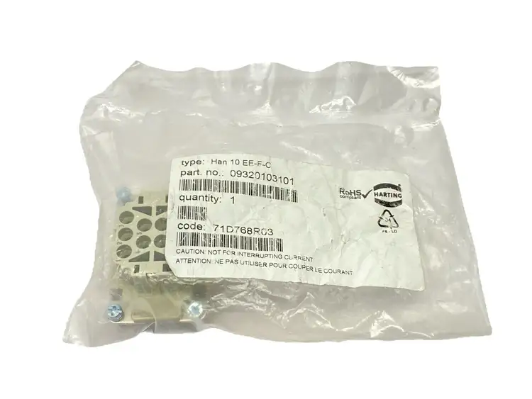 New | in-Stock HARTING INSERT FEMALE CONNECTOR CRIMP HAN 10 EE-F-C 600V Connector Accessories | Maverick Industrial Sales #1101801