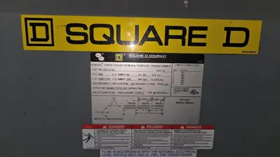 USED SQUARE D COMPANY 75 KVA TRANSFORMER