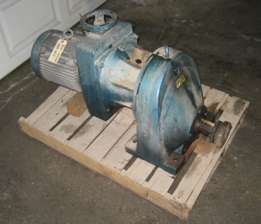 8.3  hp Eurodrive, variable speed.
