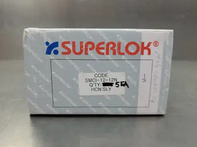 Superlok SMCI-12-12N Straight-Thru Compression Fitting, Lot of 5. 6B-22