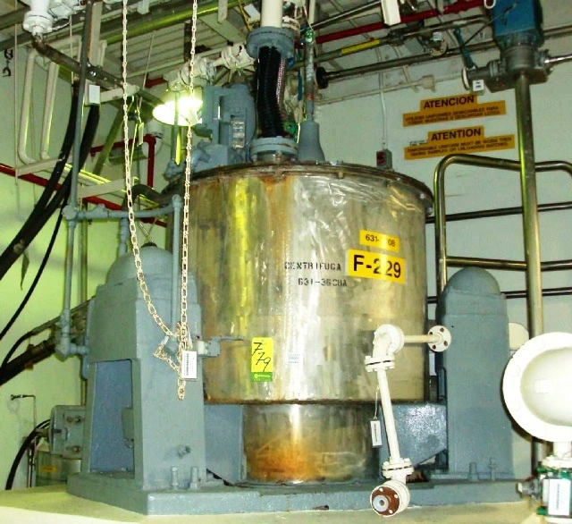 Western States 40 x 24 Quadramatic perforate basket centrifuge, 316SS.