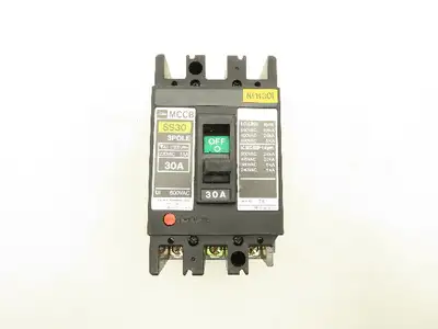 Toshiba SS30 MCCB Circuit Breaker 30A 3 Pole 600V Lot of 2