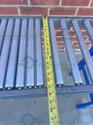 USED ROLL-AWAY HEAVY DUTY ROLLER CONVEYOR 60" X 18" W/ ADJUSTABLE LEGS