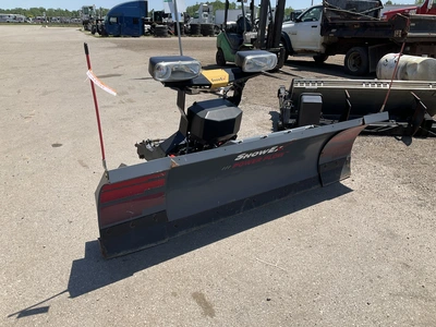 SnowEx Power Plow 8100 Snowplow, 8’ wide to 10’ wide, metal cutting edge, hydraulic angle, no wiring...