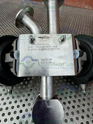 USED 2 ITT PURE FLO ADVANTAGE 4 - WAY DIAPHRAGM VALVE W/ 1" SANITARY FITTING
