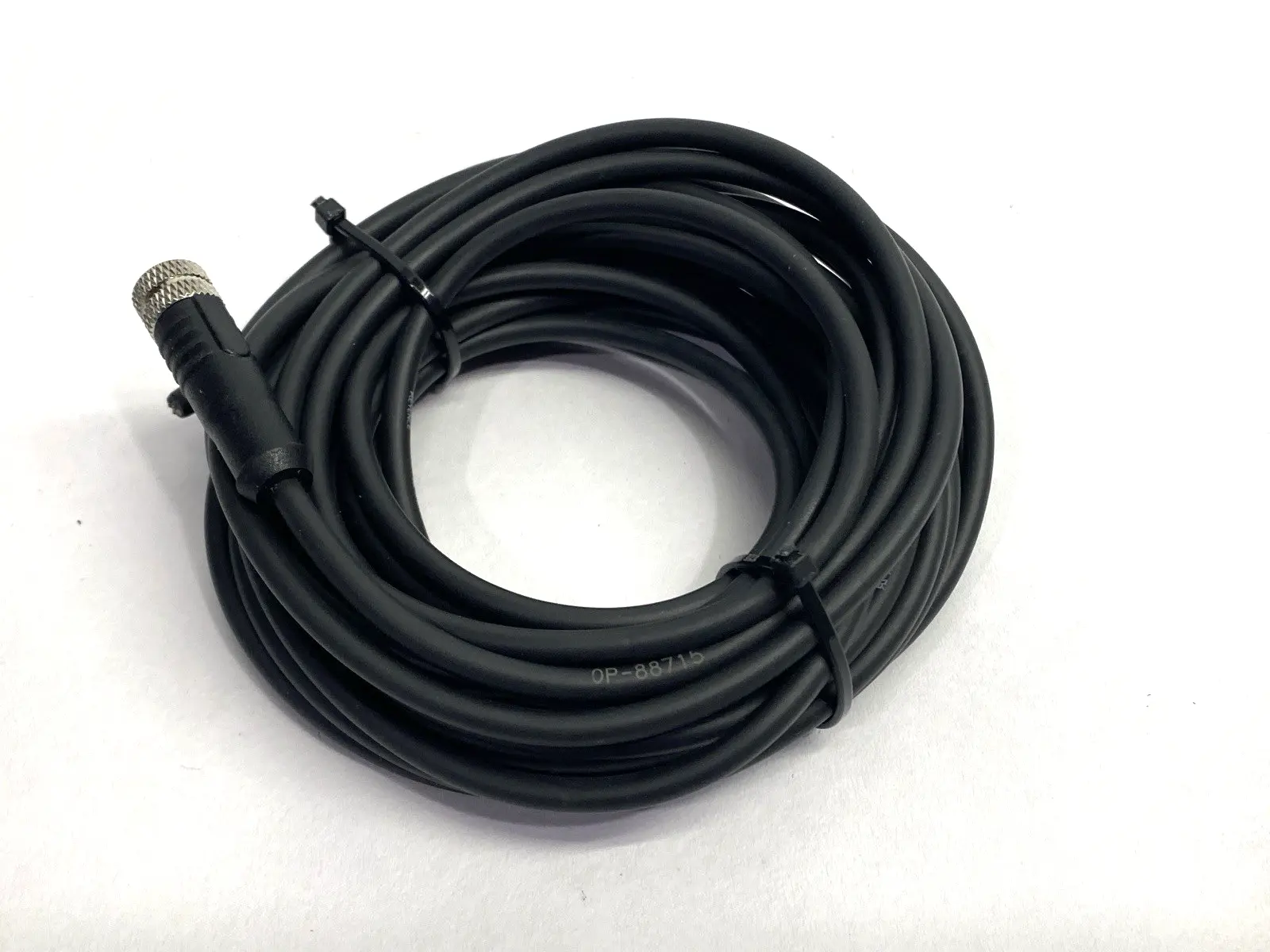 USED KEYENCE SINGLE ENDED FEMALE CORDSET M8 4-PIN CUT TO 4M