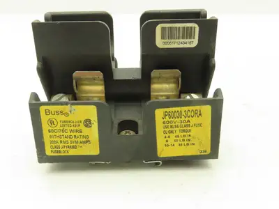 Bussmann JP60030-3CORA Pyramid /Open Style Fuse Block 600V-30A 3 Pole Lot of 8