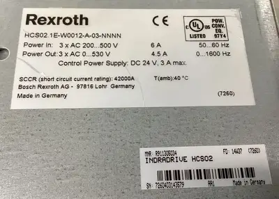 USED Indramat HCS02.1E-W0012-A-03-NNNN