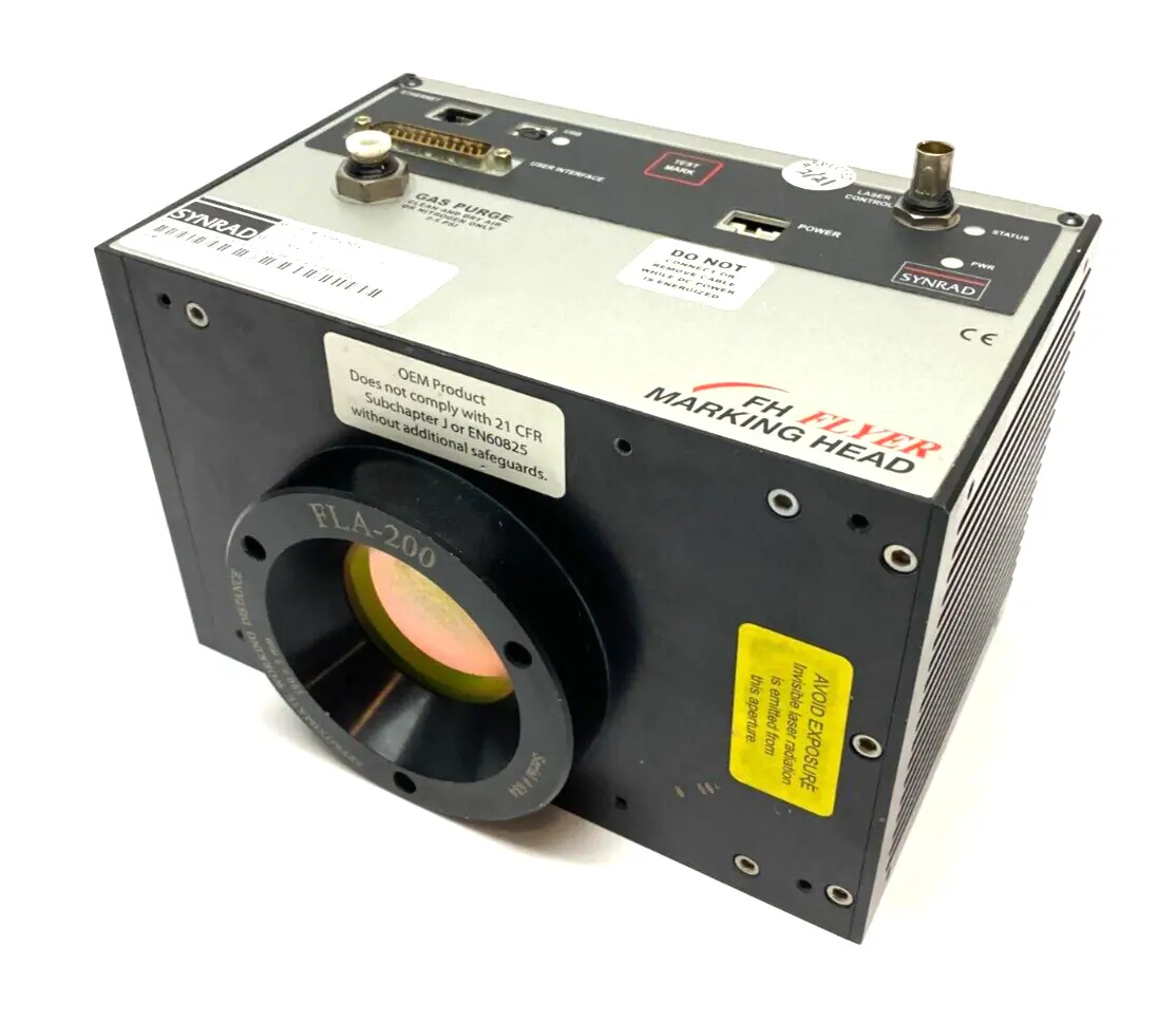 USED NOVANTA SYNRAD FH FLYER 2-WAY SCAN MARKING HEAD LASER GAUGING SYSTEM
