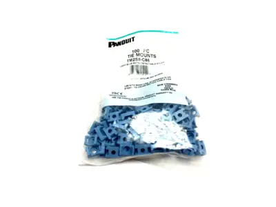 USED PANDUIT LIGHT BLUE METAL DETECTABLE NYLON CABLE TIE MOUNT