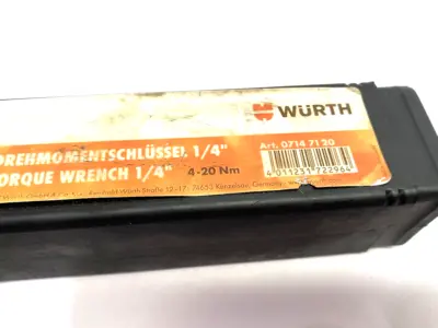 USED WÜRTH TORQUE WRENCH 1/4" 4-20NM, REVERSIBLE RATCHET, 0714720020