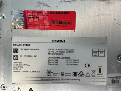 Siemens 6AV7241-5LG34-0FA0 240GB-SSD Corei5 8GB SIMATIC IPC477E (8.6.7)