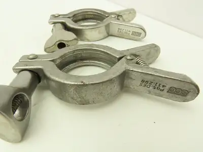Dixon/SCC 13MHHM-Q100150 Squeeze Clamp Sanitary SS 1" to 1-1/2" Pipe Lot of 7