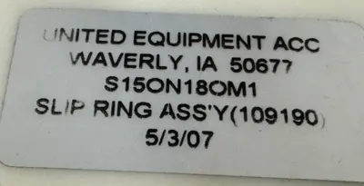NEW UNITED EQUIPMENT ACC. 109190