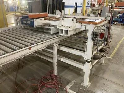 CONVEYOR WORK-PIECE LATERAL POSITIONER/EVEN-ENDER