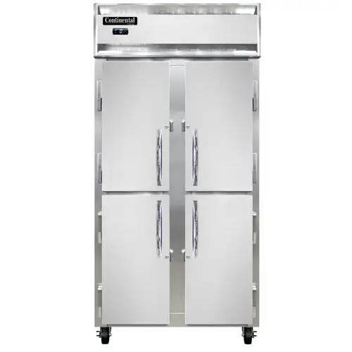 Continental 2FSENHD 36 1/4" Slim Line Two Section Reach In Freezer, (4) Left/right Hinge Solid Doors, 115v