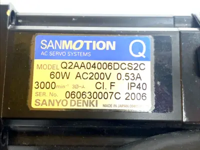 USED SANYO DENKI SANMOTION Q AXIS AC SERVO MOTOR