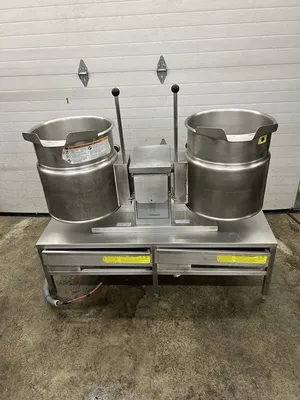 Cleveland KET-12 Twin Electric Kettles W/ Pouring Stand Fully Refurbished