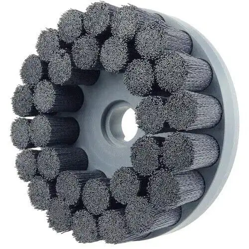 WEILER 8" Shell Mill Holder Disc Brush 120 Grit Crimped Filament 0.026" USA Made