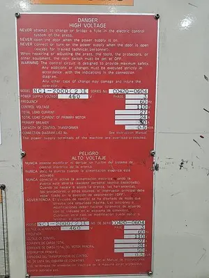 USED 2008 AIDA NC1-2000(2)E