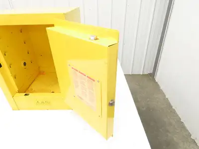 Justrite 890400 Sure-Grip EX 4 Gallon Capacity Yellow Flammable Cabinet