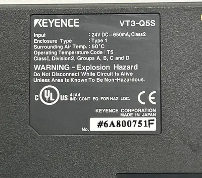 USED KEYENCE VT3-Q5S