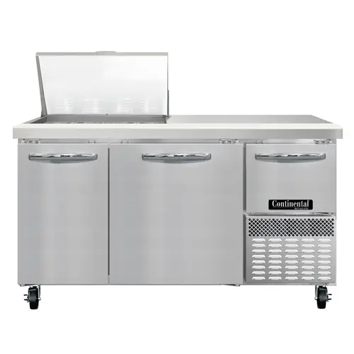 Continental RA60N12M 60" Sandwich/salad Prep Table W/ Refrigerated Base, 115v