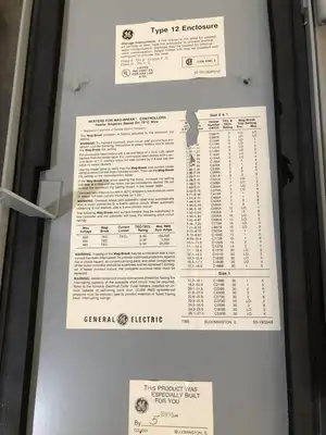 GE 300-Line Control NEMA Size 1 Combination Starter 15A 600V