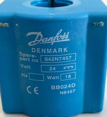 NEW DANFOSS 042N7457 SOLENOID VALVE COIL 24V 18WATT