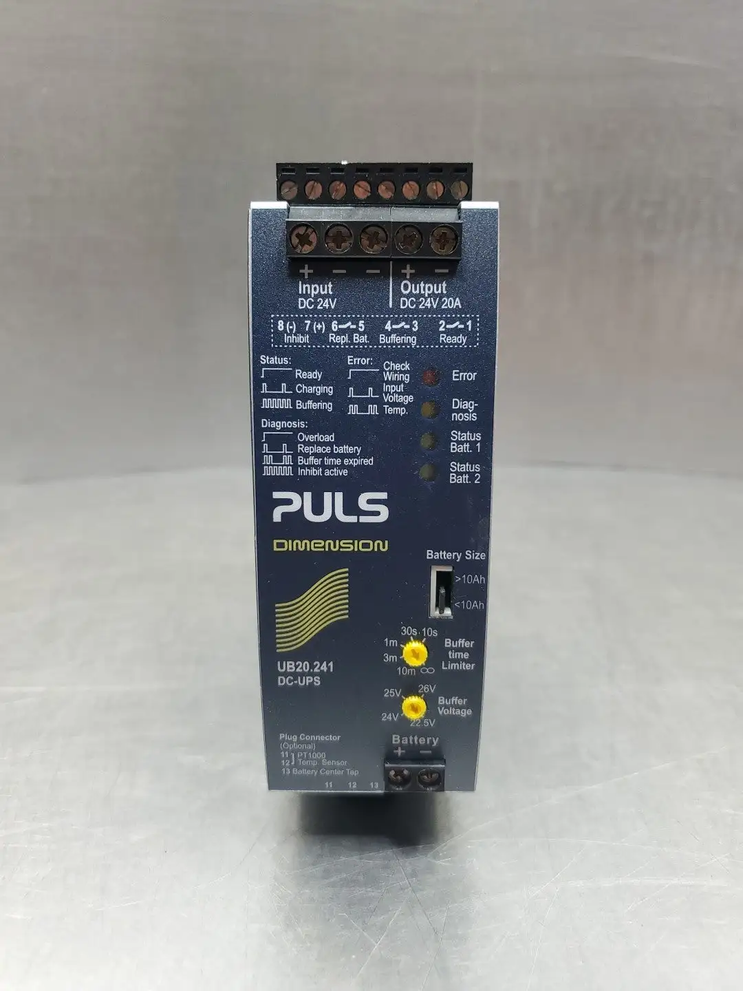 Used PULS UB20.241 20A DC-UPS Control Unit, 24VDC, 28A Power Supply Uninterruptible Power Supplies South Carolina US | Palmetto Automation #1507452