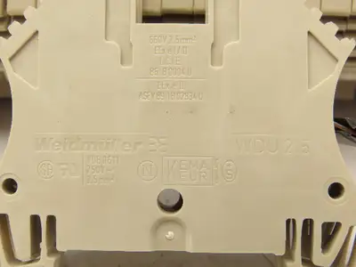 Weidmuller Terminal Block DIN Rail 1 Meter Lot of 110+