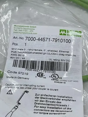 New | in-Stock MURR ELECTRONIK MURR ELECTRONIK 7000-44571-7910100 Industrial Controls | ND Industrial Surplus #1213240