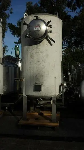 Tank, 450 Gallon,  316L Stainless Steel, 42" X 78", DT/DB, 100 PSI, #S740087