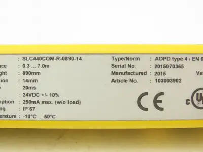 Schmersal SLC440COM-ER-0890-14 Safety Light Curtain Transmitter & Receiver Set