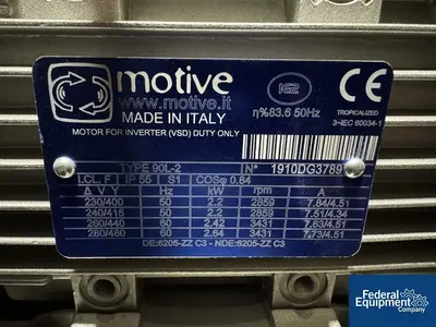 USED Cos.Mec 15 Liter Cos.Mec High Shear Mixer, Model MGR15 Lab