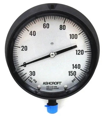 NEW ASHCROFT 1BA38139-007 PRESSURE GAUGE 60-1010S-04L 30IMV&150# 1BA38139007