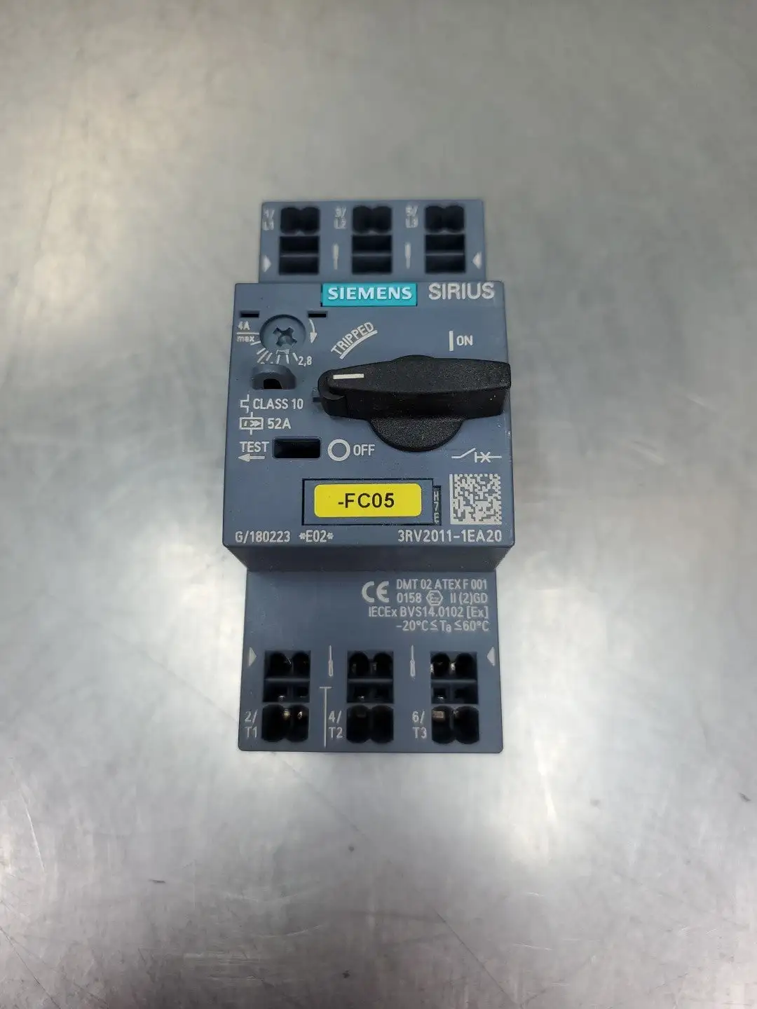 USED Siemens 3RV2011-1EA20 SIRIUS Motor Protector Circuit Breaker