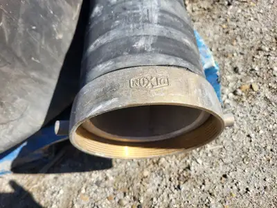 6" x 95 ft Lay Flat Hose Black w/ Coupling