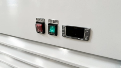 171-0343 80" 3 Glass Door Self Contained Freezer