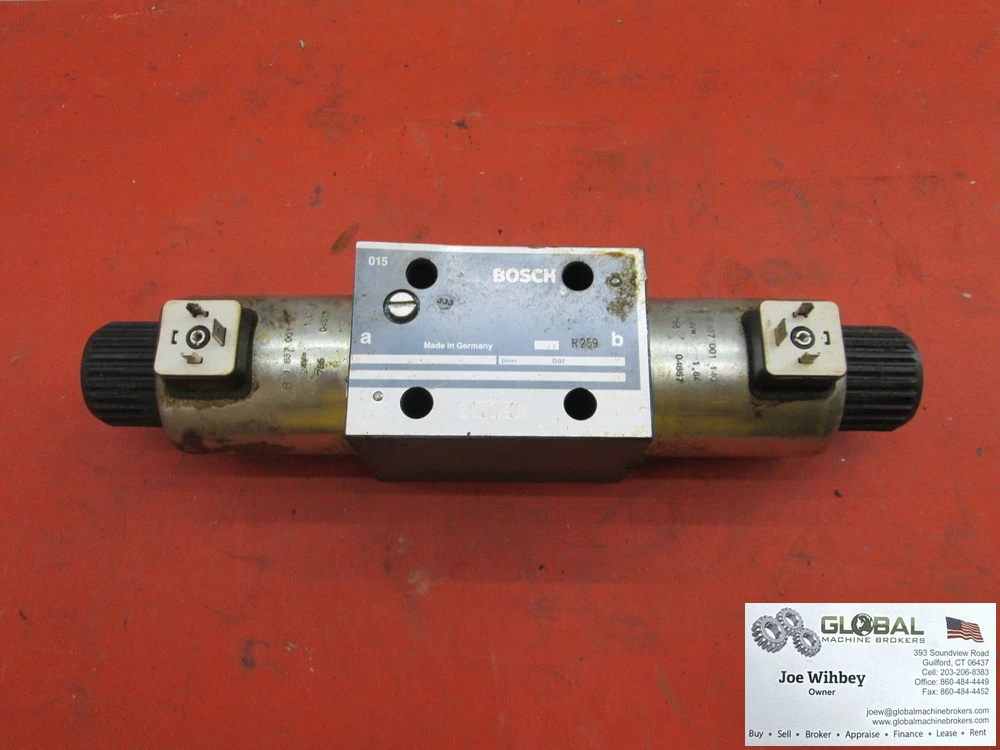 Bosch 0 810 001 845 315 Bar Hydraulic Proportional Valve Removed From Arburg
