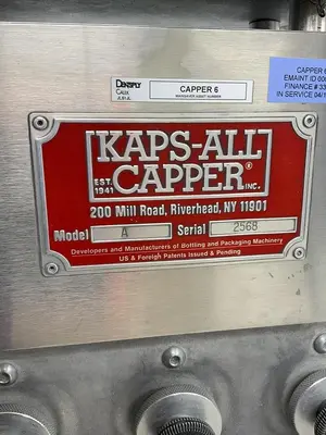 Used KAPS ALL MODEL A CAPPER WITH WATERFALL FEEDER FOR LARGE CAPS A Cappers Illinois US | Save on Equipment #1566501