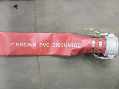 3" x 55 ft Brown PVC Discharge Hose
